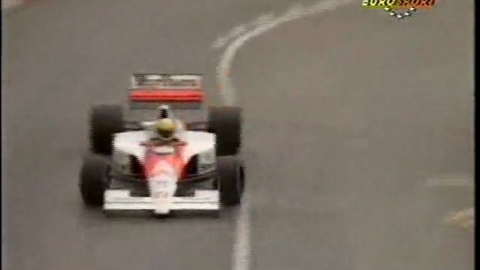 Formula1 - Monaco 1990 - Ayrton Senna - Qualifying Lap - Eurosport