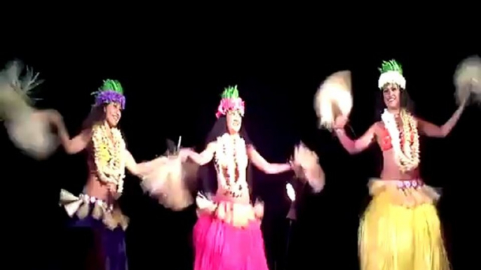 Hula Dancing at a Hawaiian Luau