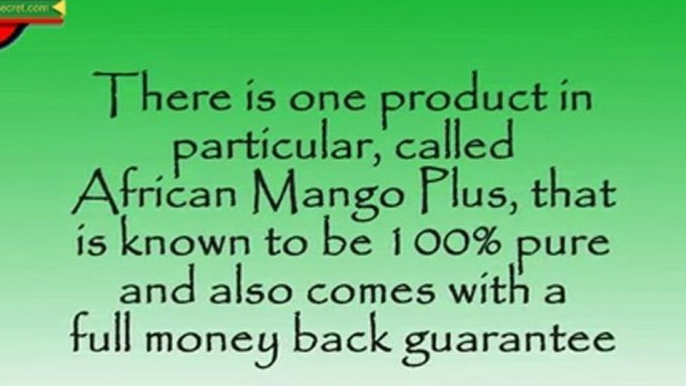 African Mango Diet - African Mango Diet Plan