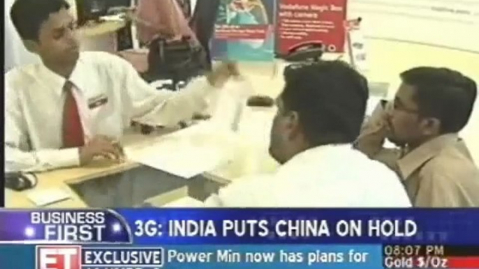 3G: India puts Chinese companies on hold