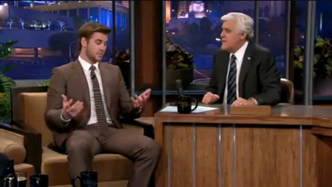 Liam Hemsworth Talks To Jay Leno About Rumours He & Miley Cyrus Are Engaged 30/03/12