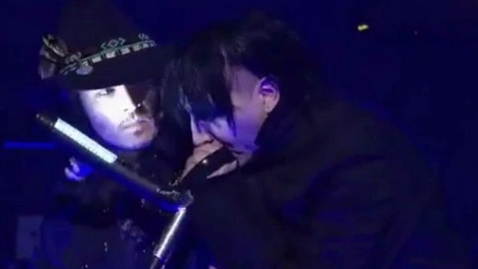 Marylin Manson performing Sweet Dreams ft Johnny Depp