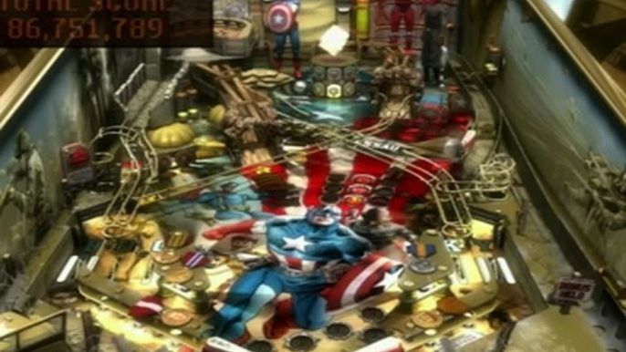 Classic Game Room : CAPTAIN AMERICA pinball table PS3 and Xbox 360 review