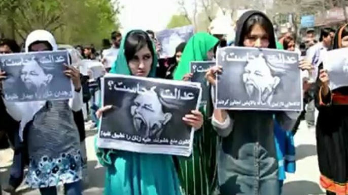 Afghan activists protest violence against women