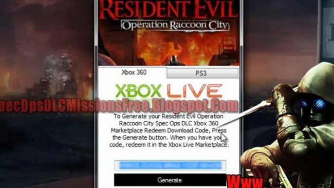 Resident Evil Operation Raccoon City Spec Ops Missions DLC Free Xbox 360 - PS3