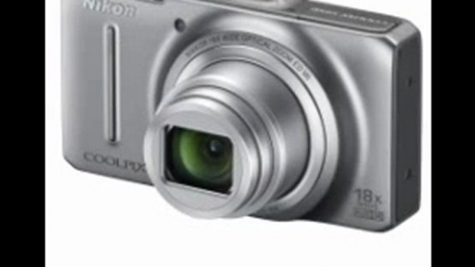 Nikon COOLPIX S9300 16 MP CMOS Digital Camera 18x Zoom NIKKOR ED Glass Lens HD 1080p Video (Silver)