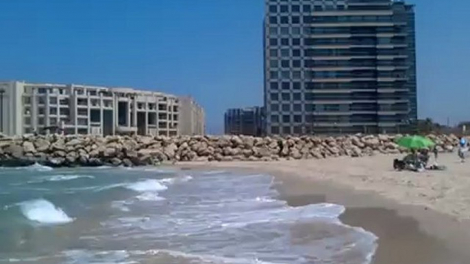 Holidays on beach in Israel. Apartment for rent in condo on beach in herzliya