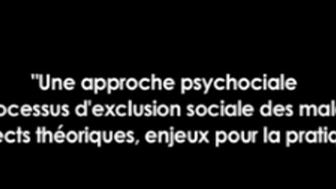 Professeur Thémis Apostolidis - Partie 1 (Audio) - "Une approche sociale des processus d'exclusion sociale des malades : aspects théoriques, enjeux pour la pratique", 2ème Congrès de Réhabilitation Psychosociale, le 25/11/12