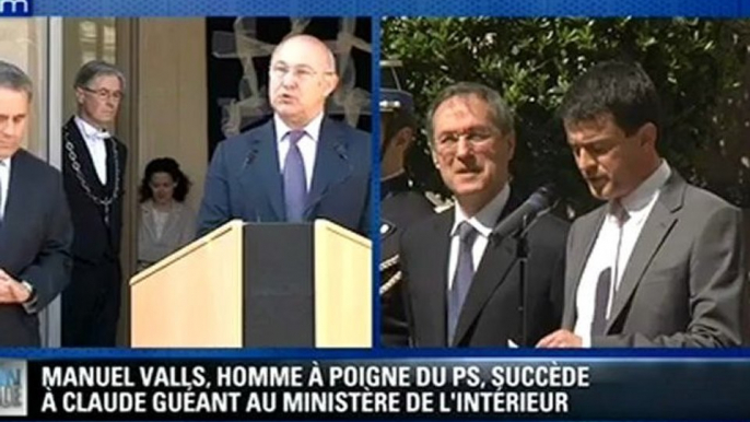 Passation de pouvoirs entre Guéant et Valls