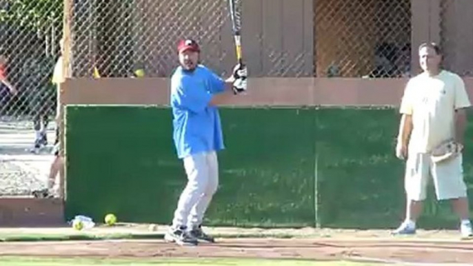 Dai playing softball