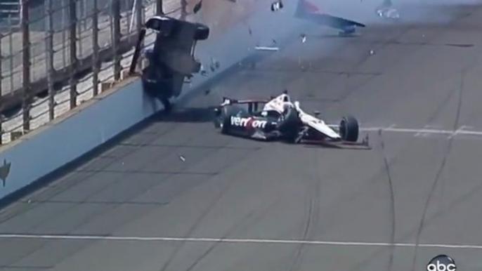 Indycar Indianapolis 500  2012 Huge crash Power Conway