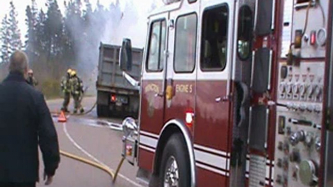 Dump Truck Fire Berrys Mills Moncton