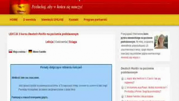 NAUKA NIEMIECKIEGO ONLINE - Kurs Języka niemieckiego przez Internet