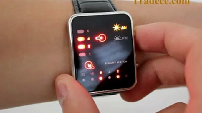 The Singularity - Japanese-inspired LED Watch - Red and Yellow