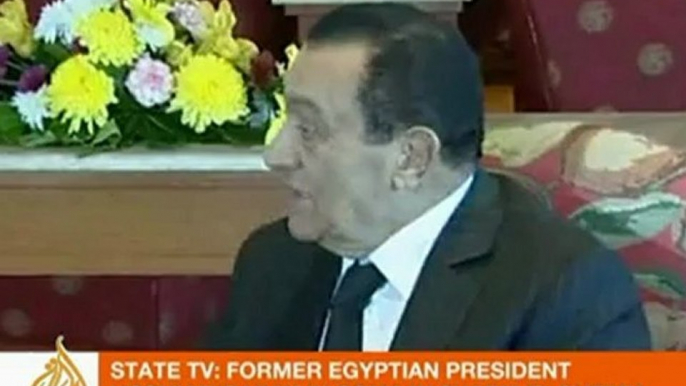 Former Egyptian president Hosni Mubarak in coma