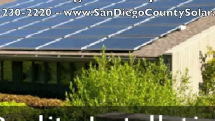 San Diego County Solar - 760-230-2220 - Encinitas CA Solar Equipment Solar Company Solar Energy