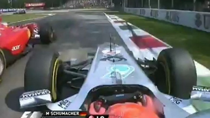 F1 2011 Italian GP Alonso vs Schumacher vs Hamilton Battle Onboard [HD] Engine Sounds