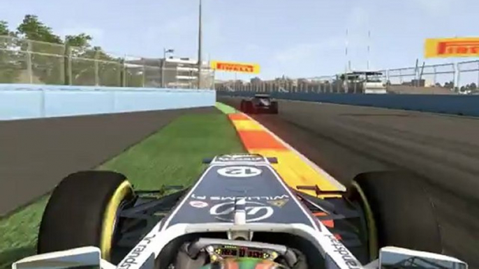 F1 2011 - GP d'Europe - Kier vs Schumacher en onboard (2)