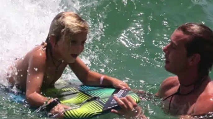 CelebrityBytes: Gavin and Kingston Get Their Boogie Board On