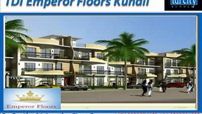 Tdi Emperor Independent Floors Kundli @ 09999684166 @ new project