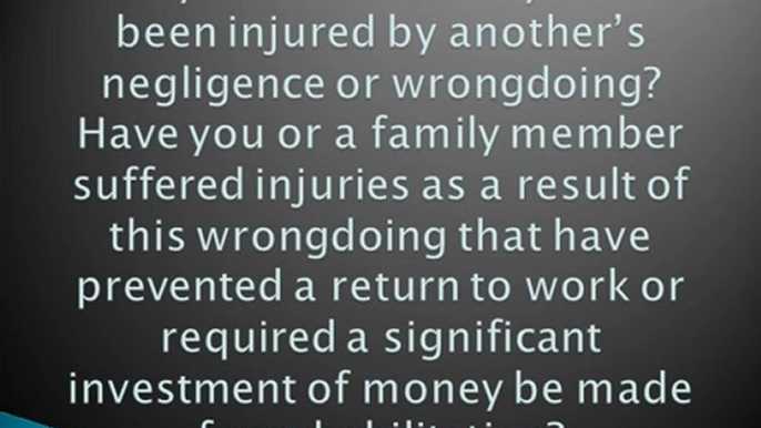 When the Unthinkable happens the Best Line of Defence May be a Personal Injury LawyerToronto Injury Victims Get the Help They Need