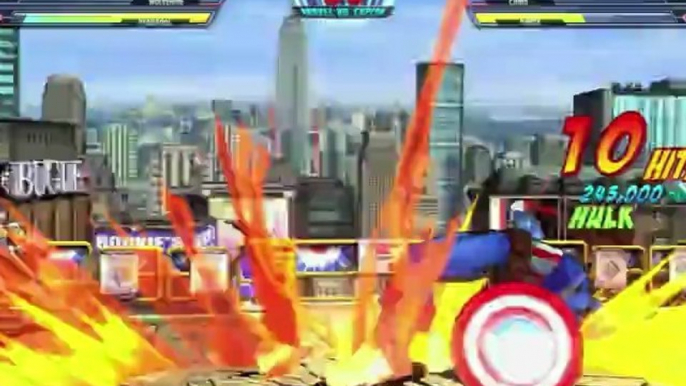 MARVEL VS. CAPCOM 3: FATE OF TWO WORLDS Gameplay featuring Captain America, Deadpool and Wolverine