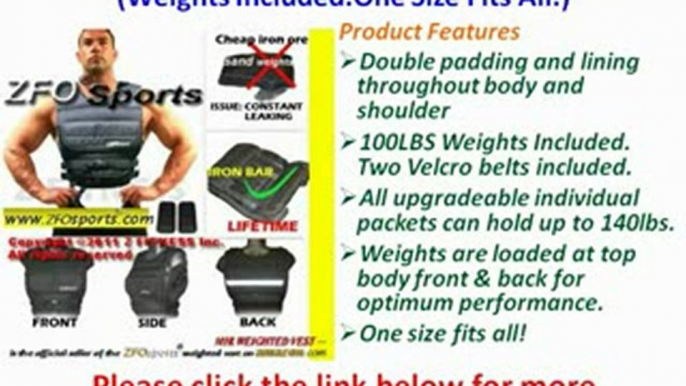 (Weekly Sale) NEW! ZF 100LBS ADJUSTABLE WEIGHTED VEST (Weights Included.One Size Fits All.) Best Price