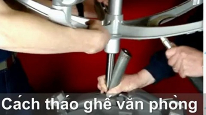 cách tháo ghế xoay nhân viên văn phòng