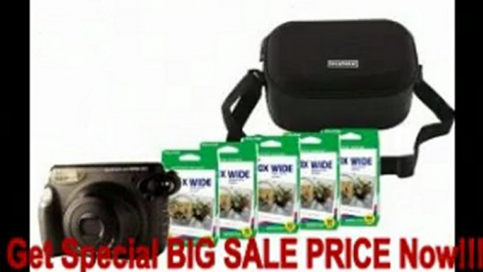 BEST BUY Fuji Instax 210 Instant Camera + 210 Case (Black) + 5 Twin Pack Film (100 images)