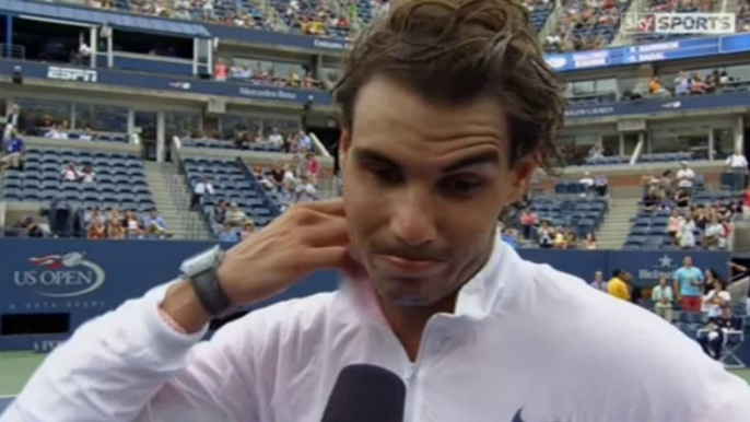 Rafael Nadal On-Court Interview after win in 1st round US Open 2013