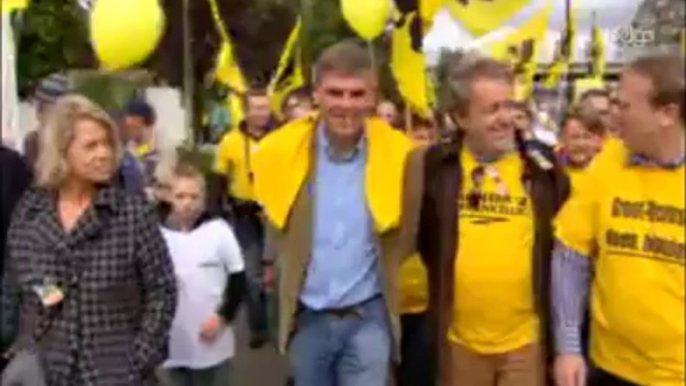 Manifestation d'extrémistes flamands à Linkebeek