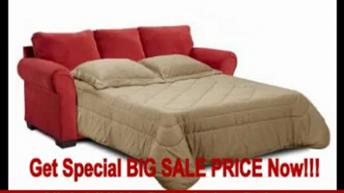 BEST PRICE Simmons Aqua Red Elegant Micro Fiber Queen Size Sofa Sleeper