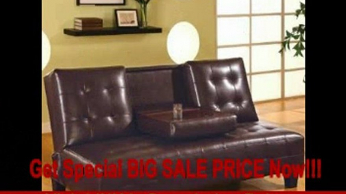 Coaster Sofa Bed with Drop Down Cup Holder in Brown FOR SALE