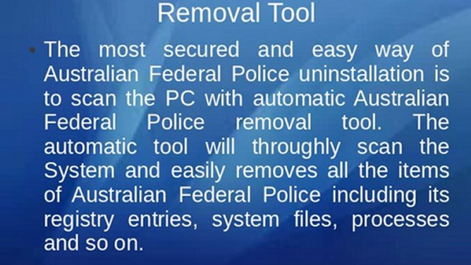 Australian Federal Police - Uninstall Australian Federal Police
