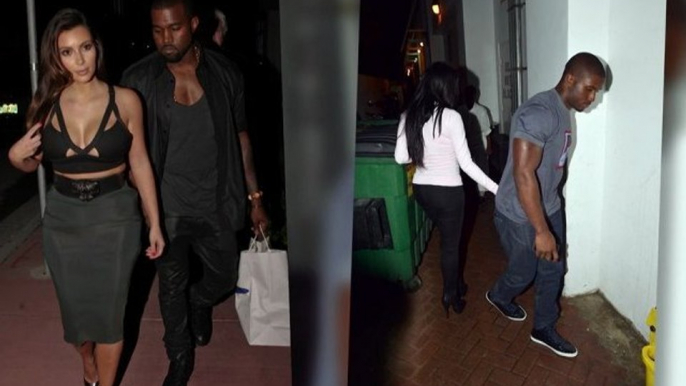 Kim Kardashian and Kanye West Bump into Reggie Bush and His Girlfriend