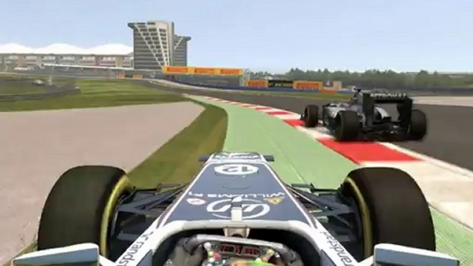 F1 2011 - GP d'Inde - Kier vs Schumacher (2) en onboard