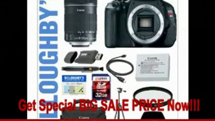 Canon EOS Rebel T3i 18 MP CMOS Digital SLR Camera with Canon EF-S 18-135mm f/3.5-5.6 IS Lens + Canon EW73B Lens Hood + Canon LPE8 Spare Battery + 67mm Essential Pro DHD UV Filter + LEXSpeed 32GB SDHC Class 10 Memory Card + Sunpak Heavy Duty Digital M