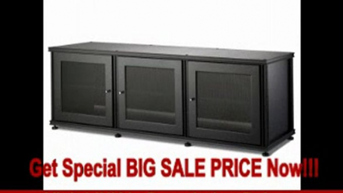 Salamander Synergy 237 A/V Cabinet with Three Doors -Black/Black