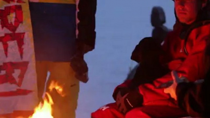 Wakeboarding on an Ice rail