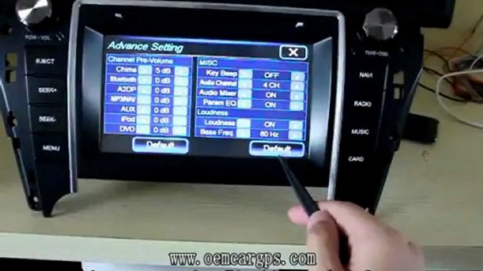 2012 TOYOTA CAMRY radio navigation dvd player