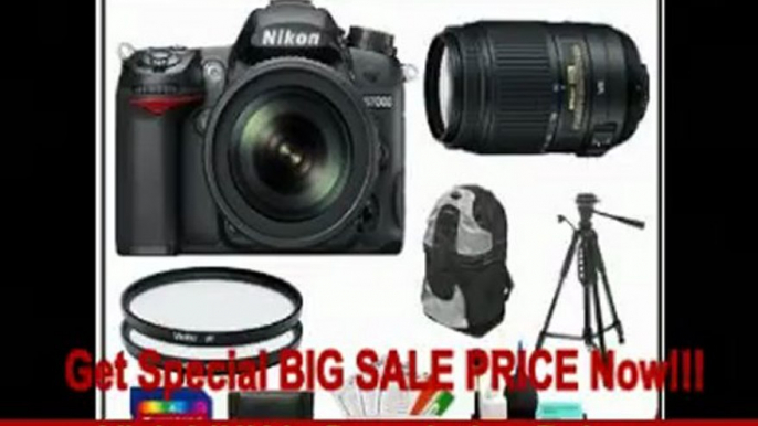 BEST BUY Nikon D7000 16.2 MP Digital SLR Camera & 18-105mm VR DX AF-S Zoom Lens with 55-300mm VR Lens + 16GB Card + Filters + Backpack Case + Tripod + Accessory Kit