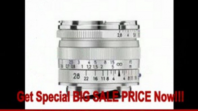 BEST BUY Zeiss Ikon 28mm f/2.8 T* ZM Biogon Lens, for Zeiss Ikon & Leica M Mount Rangefinder Cameras, Silver