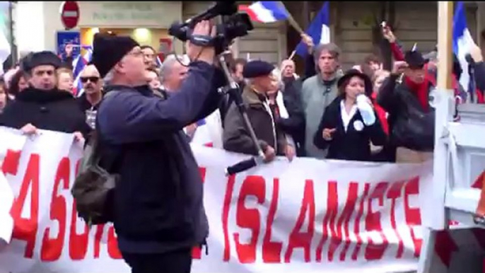 MANIFESTATION CONTRE LE FASCISME ISLAMISTE PARIS 10 NOVEMBRE 1012