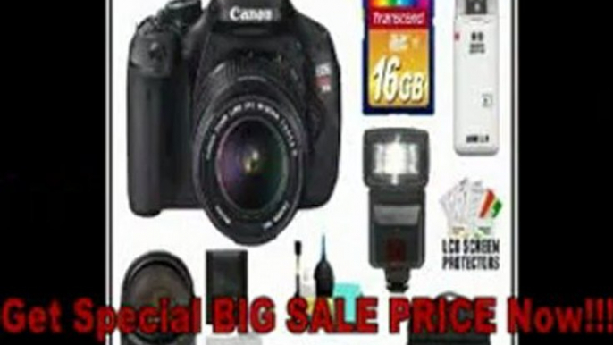 [BEST BUY] Canon EOS Rebel T3i 18.0 MP Digital SLR Camera Body & EF-S 18-135mm IS Lens with 75-300mm III Lens + 16GB Card + Battery + Case + (2) Filters + Flash + Cleaning Kit