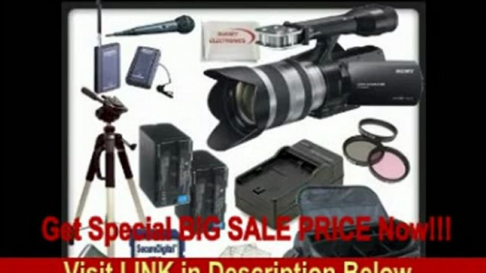 [SPECIAL DISCOUNT] Sony NEX-VG20H Interchangeable Lens HD Handycam Camcorder With Sony 18-200mm E-mount Lens + Interview Package - Includes: Wireless Lapel & Handheld Microphone Set, 3 Piece Filter Kit (UV,CPL,FLD), 32G