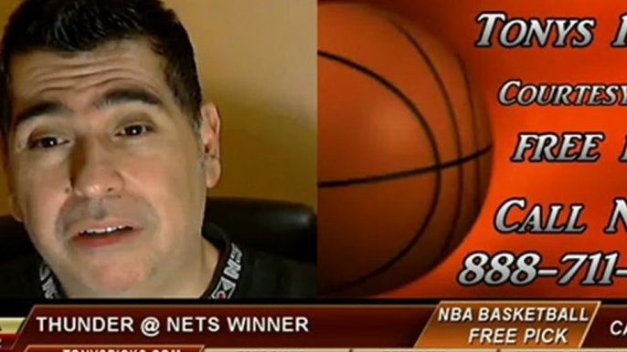 Brooklyn Nets versus Oklahoma City Thunder Pick Prediction NBA Pro Basketball Odds Preview 12-4-2012