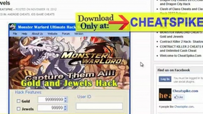 Monster Warlord Hack for unlimited Gold and Jewels - iPhone -- Functioning Monster Warlord Jewels Cheat