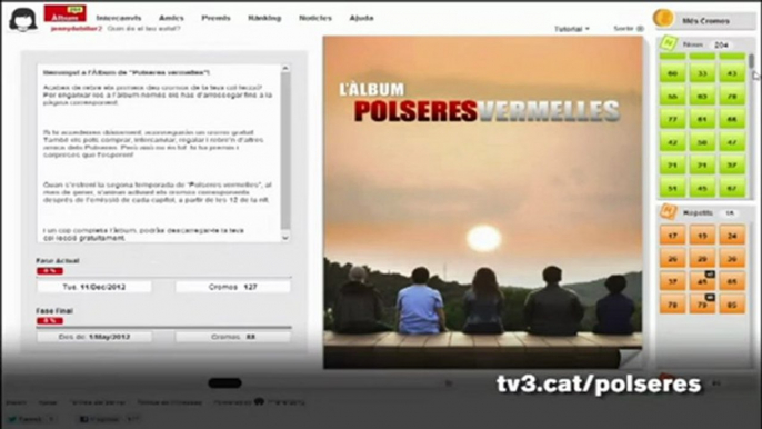 TV3 - tv3.cat/polseres - "Àlbum digital dels Polseres vermelles"