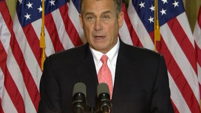 Boehner Challenges Democrats On Fiscal Cliff