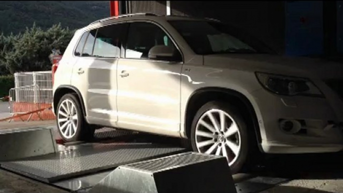 ::: o2programmation :::    Reprogrammation moteur à Marseille Volkswagen Tiguan 2.0L TDICR 143cv sur Banc de Puissance PACA